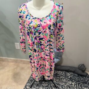 GUC Size Small Lilly Pulitzer Beacon Dress Multi Color 100% Pima Cotton